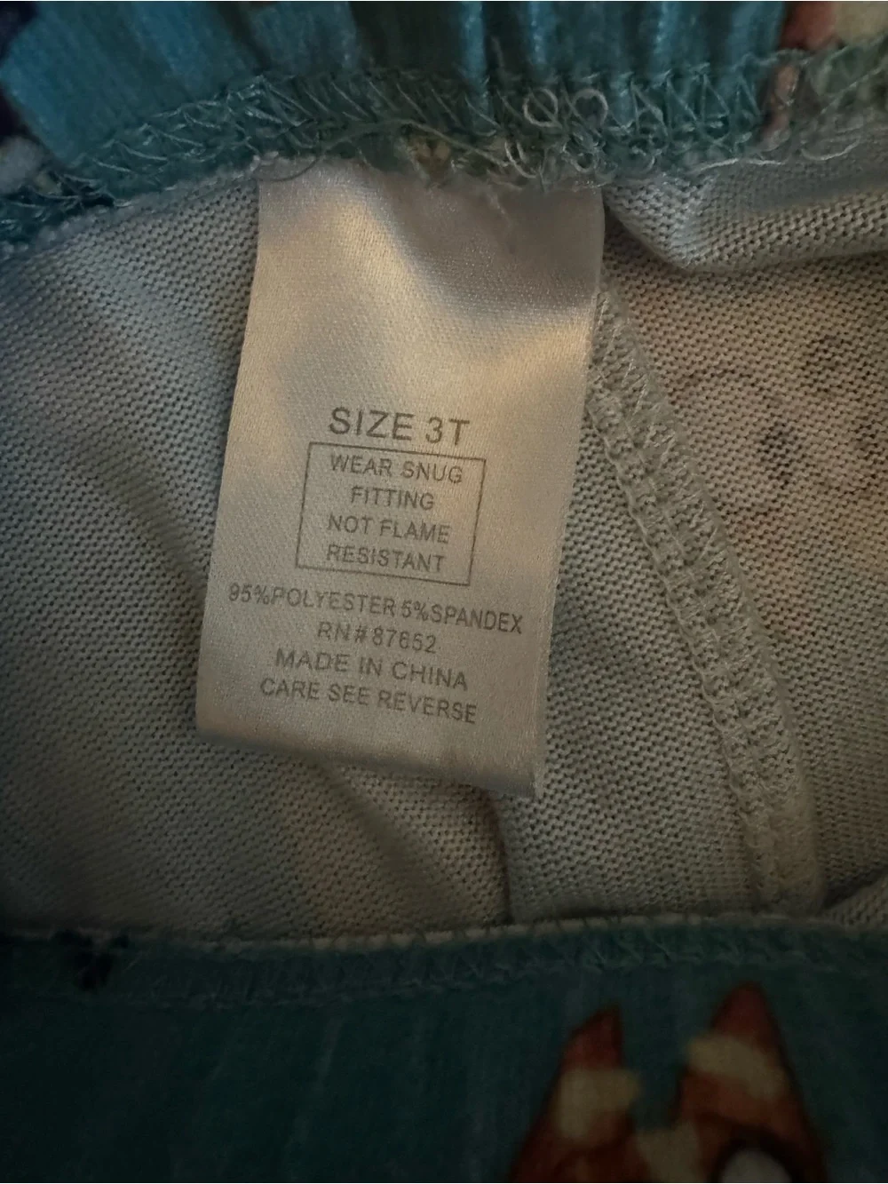 Bluey Kids Two-Piece Pajama Set in Teal & Cream